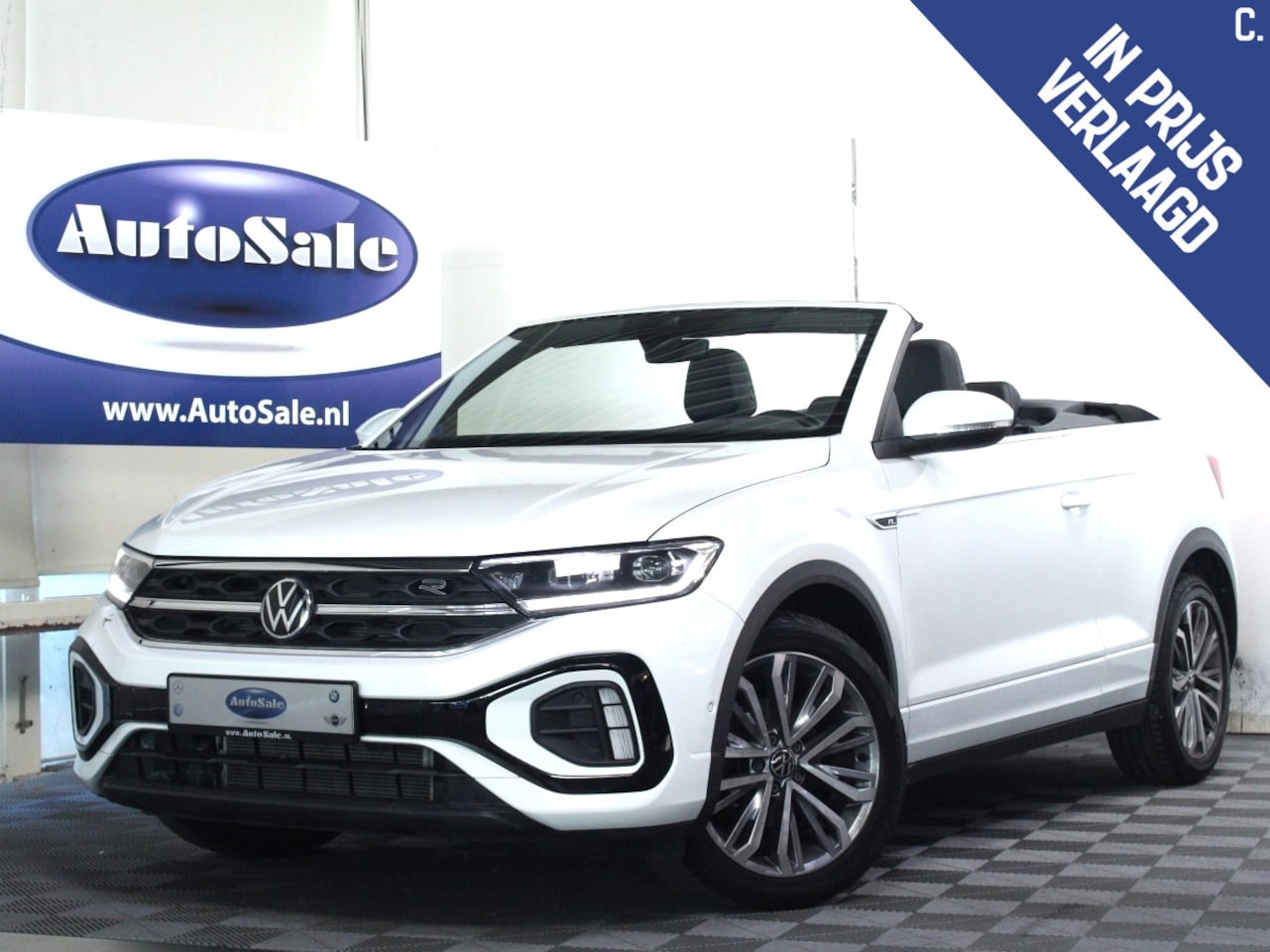 Volkswagen T-Roc Cabrio - 1.5 TSI R-Line DSG VIRTUAL CARPLAY ACC STUUR/STOELVW '22 - AutoWereld.nl