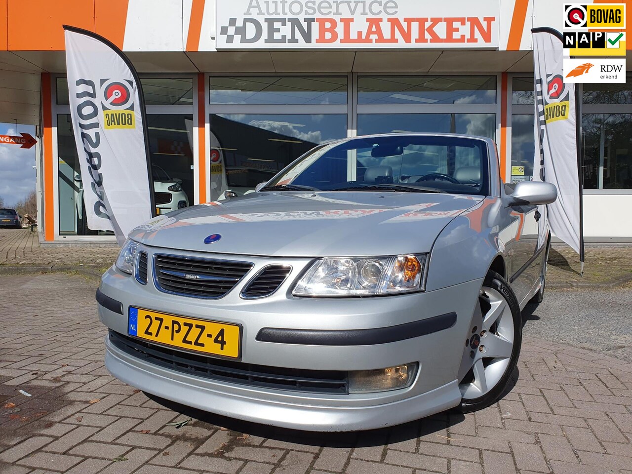 Saab 9-3 Cabrio - 2.0T 210 PK Aero BJ.2004 / Leder / Stoelverwarming / Navi / Pdc / Topuitvoering !! - AutoWereld.nl