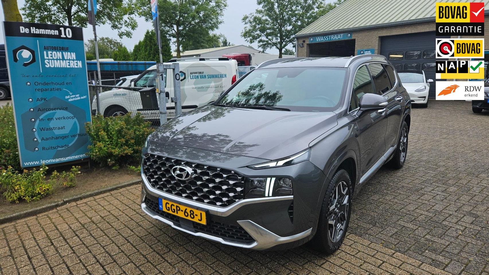 Hyundai Santa Fe - 1.6 T-GDI HEV Premium Luxury,stoelkoeling,stoelverwarming,carplay,Navi - AutoWereld.nl