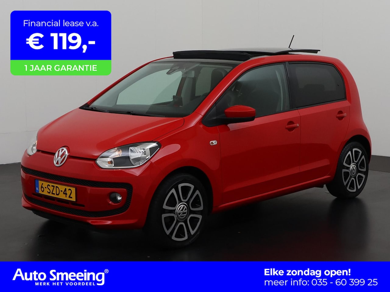 Volkswagen Up! - 1.0 high up! BlueMotion | Panoramadak | Parkeersensor | Lichtmetalen Velgen | Zondag Open! - AutoWereld.nl