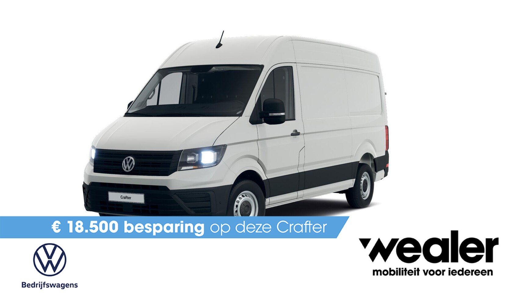 Volkswagen Crafter - Bedrijfswagens Trendline L3 2.0 TDI EU6 103 kW (140 pk) GVW 3.5T WB 3640 MM 6 versn. Hand - AutoWereld.nl