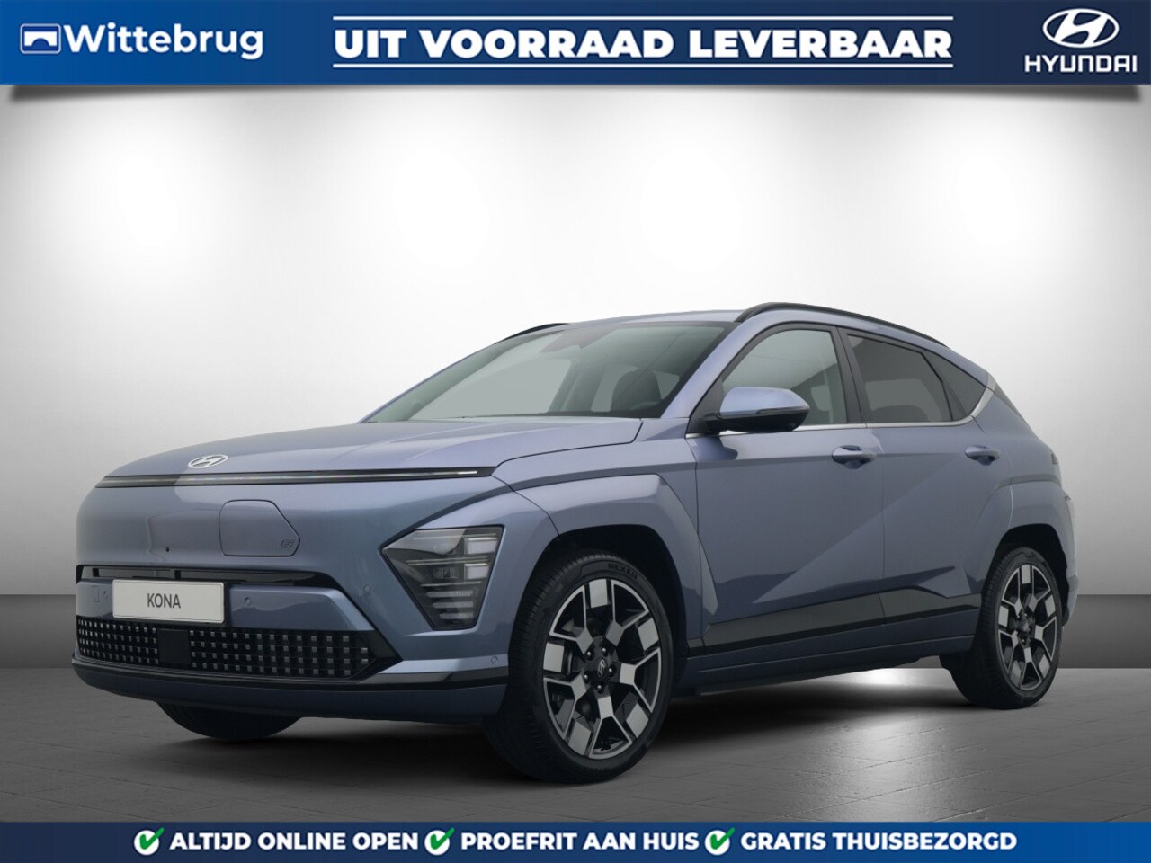 Hyundai Kona Electric - Premium 65.4 kWh Volledig Elektrisch met Navigatie, Lederen bekleding en Stoelverwarming U - AutoWereld.nl