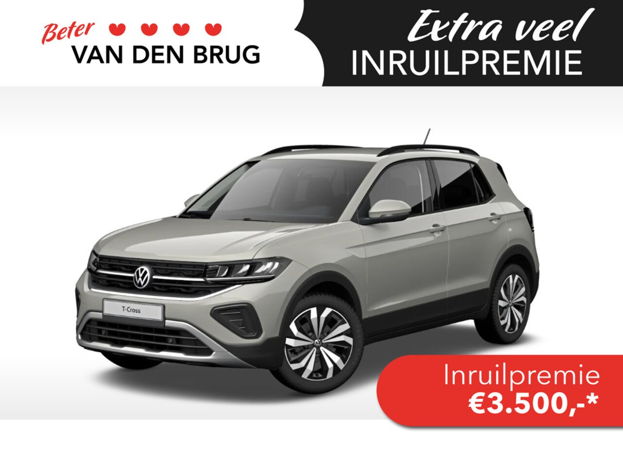 Volkswagen T-Cross - (1) GP Life Edition 1.0 70 kW / 95 pk TSI SUV 5 versn. Hand | Camera | App-connect | 17" l - AutoWereld.nl