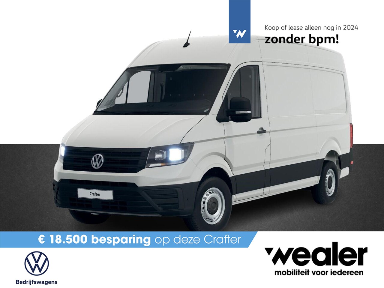 Volkswagen Crafter - Bedrijfswagens Highline L3 2.0 TDI EU6 103 kW (140 pk) GVW 3.5T W B 3640 MM 8 versn. Auto - AutoWereld.nl