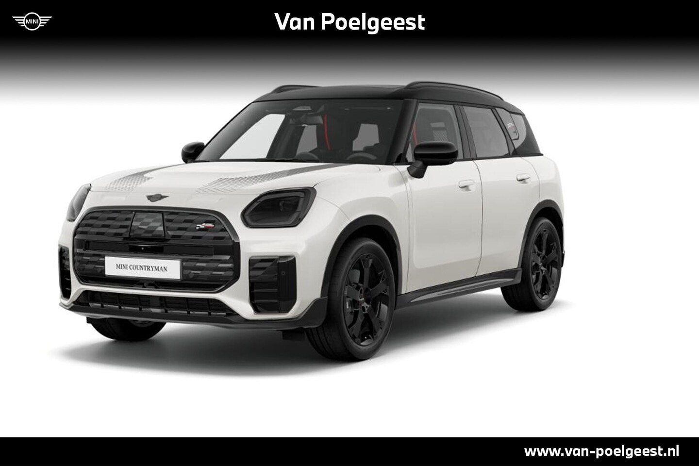 MINI Countryman - Electric SE ALL4 John Cooper Works 66.5 kWh | Pakket XL | Dak en spiegelkappen in Jetblack - AutoWereld.nl