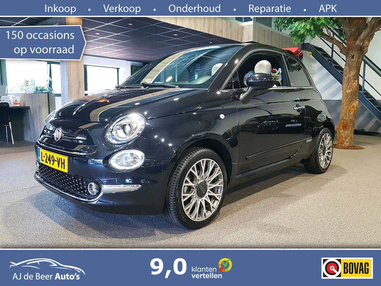 Fiat 500 - 1.0 Hybrid Launch Edition Navigatie | Cruise | Halfleder | Sensoren - AutoWereld.nl