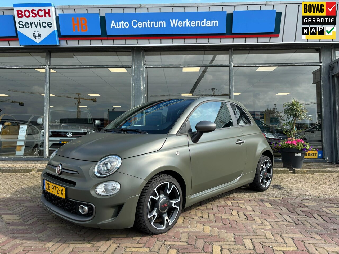 Fiat 500 - 0.9 TwinAir Turbo Sport MAT Groen, PDC, Navi, Clima - AutoWereld.nl