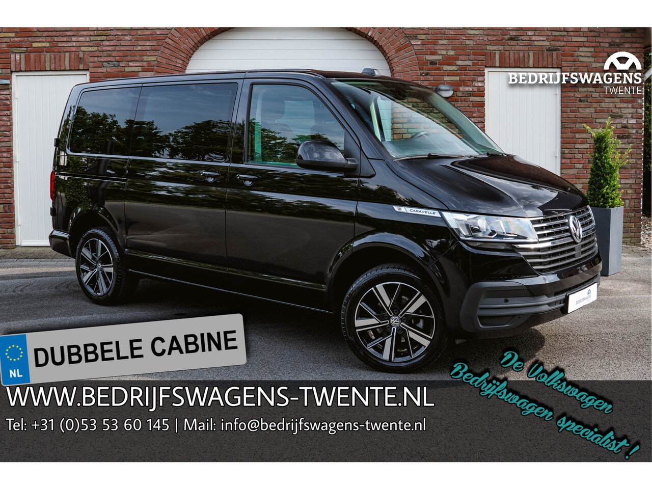 Volkswagen Transporter Caravelle - T6.1 2.0 TDI 150PK DSG L2H1 DUB/CAB Comfortline Clima | A-deuren | NAVI | Apple Carplay / - AutoWereld.nl