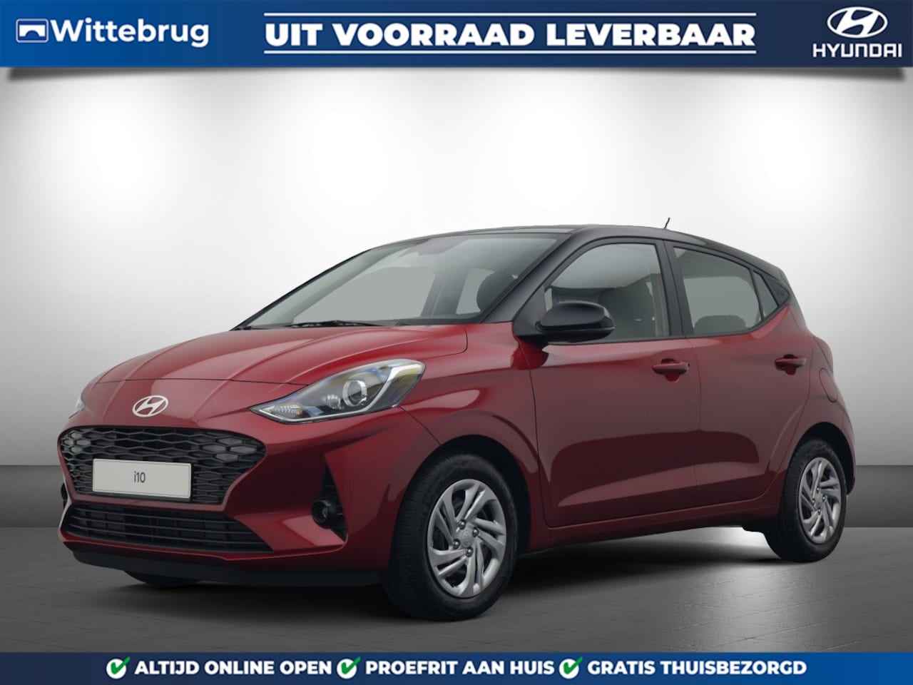 Hyundai i10 - 1.0 Premium met Navigatie, Climate Control en Cruise Control Uit voorraad leverbaar! - AutoWereld.nl