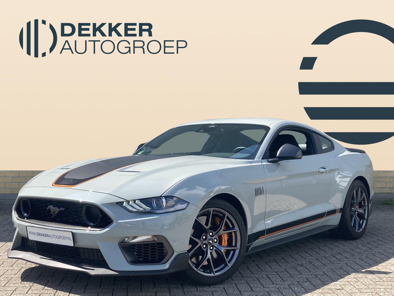 Ford Mustang Fastback - 5.0 V8 460 pk Mach-1 Fighterjet Grey-Recaro - AutoWereld.nl