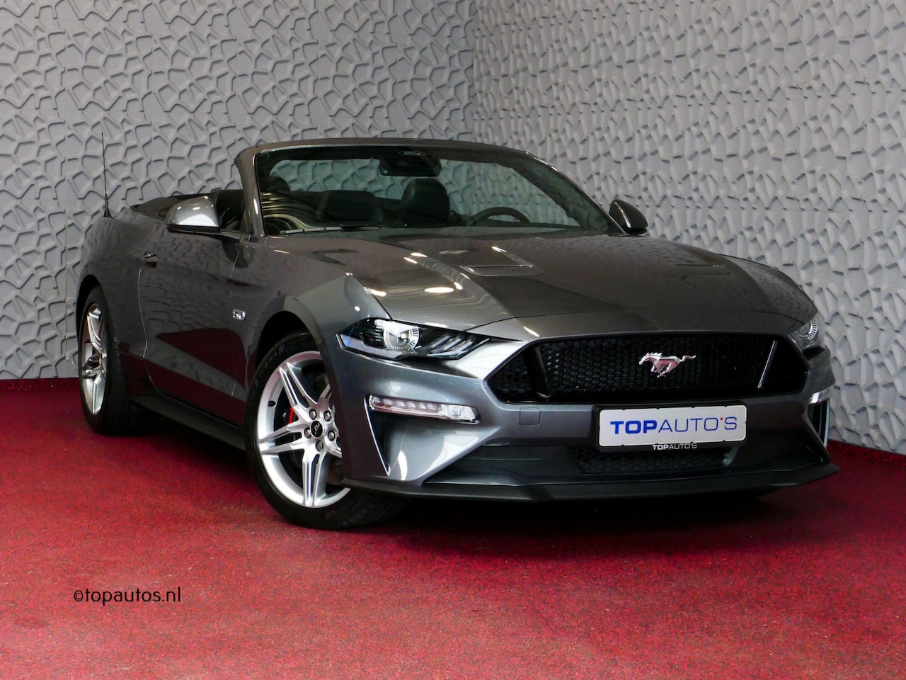 Ford Mustang Convertible - 5.0 V8 GT ✅ STOEL.VERW/KOELING ✅FABRIEKSGARANTIE NAVI CAMERA CARPLAY 06/23 - AutoWereld.nl