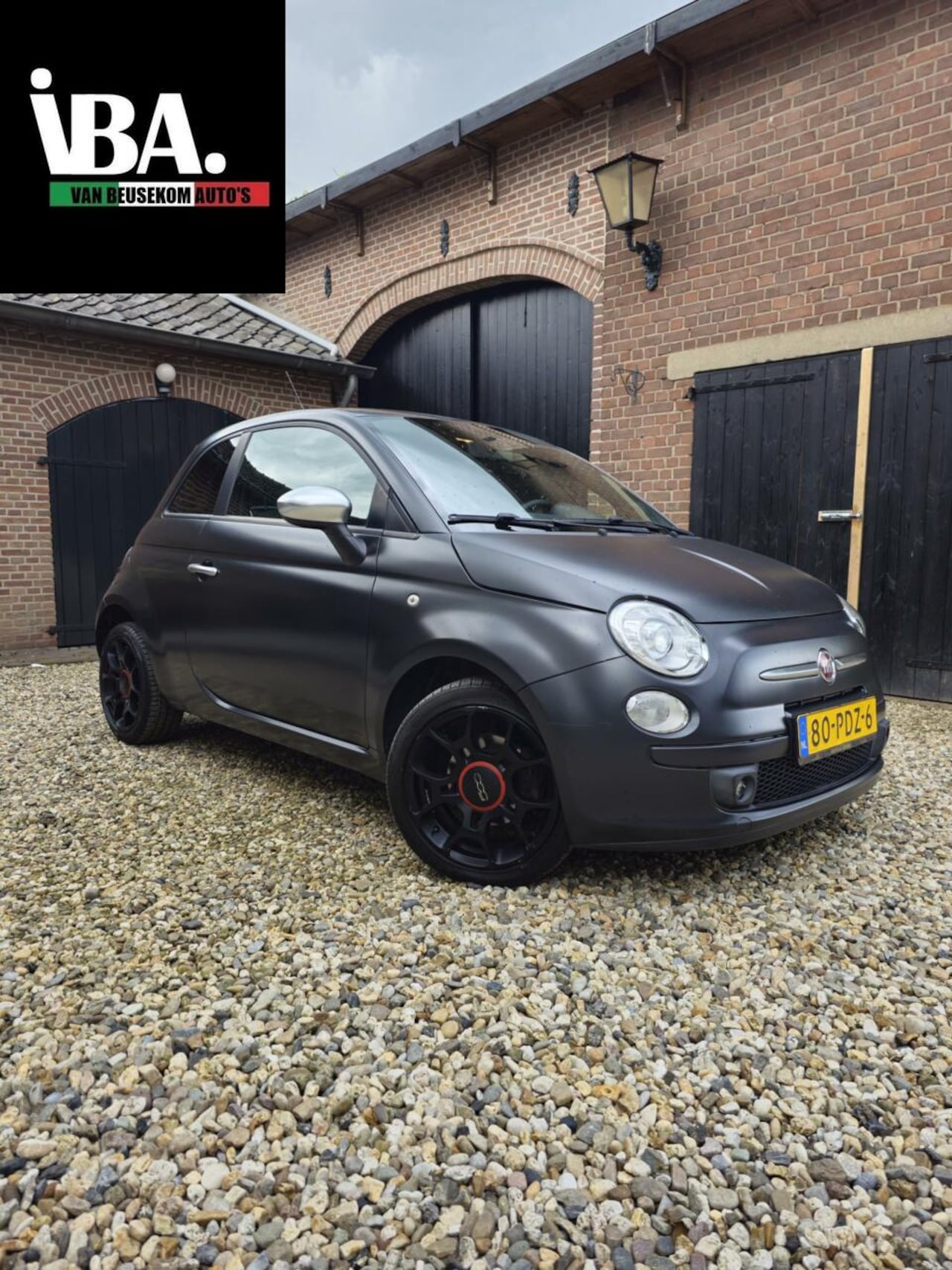 Fiat 500 - Lounge | Matzwart - BLACKJACK | Garantie - AutoWereld.nl