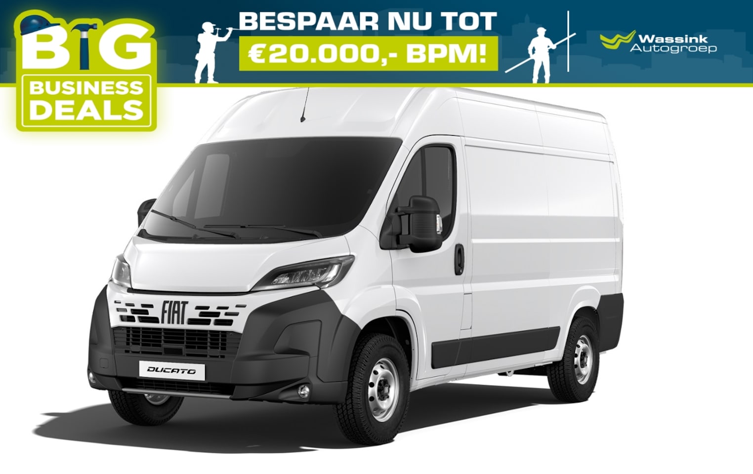 Fiat Ducato - 2.2 140pk L2H2 35 Automaat | Navigatie | Trekhaak - AutoWereld.nl