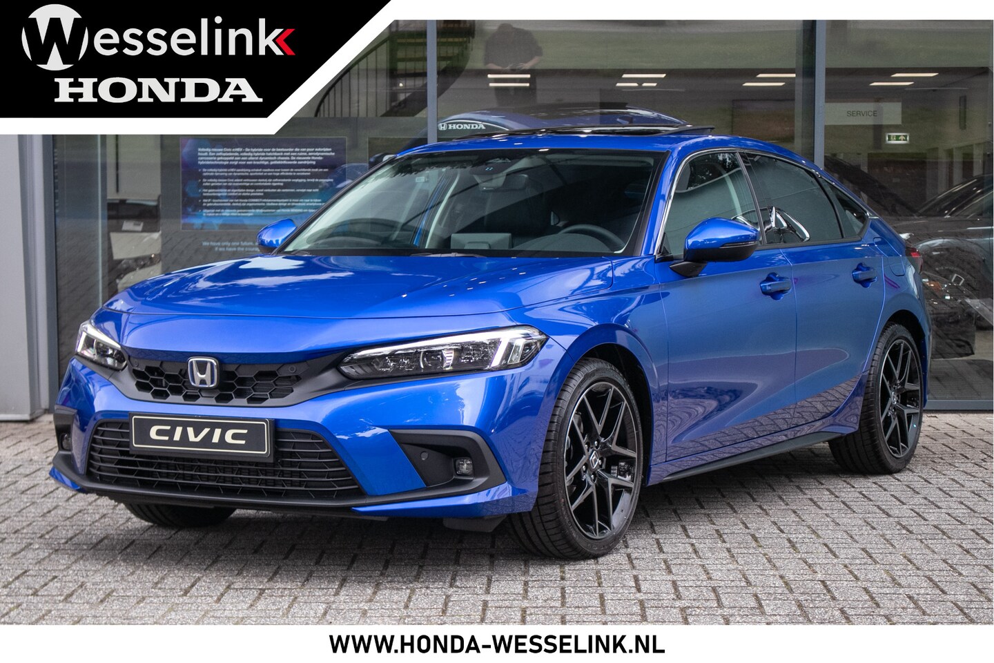 Honda Civic - 2.0 e:HEV Advance - Consumentenprijs rklr | Honda Sensing | leder | schuif- k dak - AutoWereld.nl