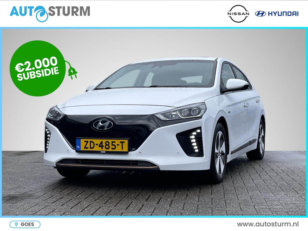 Hyundai IONIQ - Premium EV *€2.000 SUBSIDIE MOGELIJK!* | Schuif-/Kanteldak | Leder | Geheugenstoel | Stuur - AutoWereld.nl