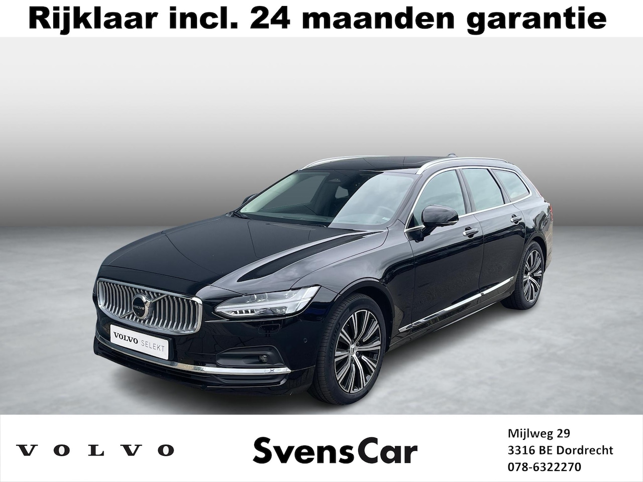 Volvo V90 - 2.0 B4 Inscription | Leer | Panoramadak | Stoelverwarming | Trekhaak | - AutoWereld.nl