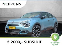 Citroën Ë-C4 - Feel 50 kWh 3 fase (RIJLKAAR/Camera/LMV/NAV./AppleCarPlay/Direct rijden)