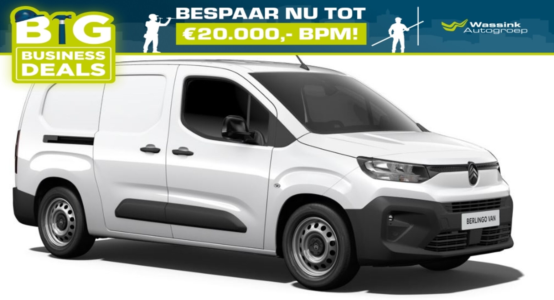 Citroën Berlingo - 1.5 BlueHDi 100pk Lengte 2 I Houten vloer en zijwand I 3 zitter I Verhoogd laadvermogen I - AutoWereld.nl