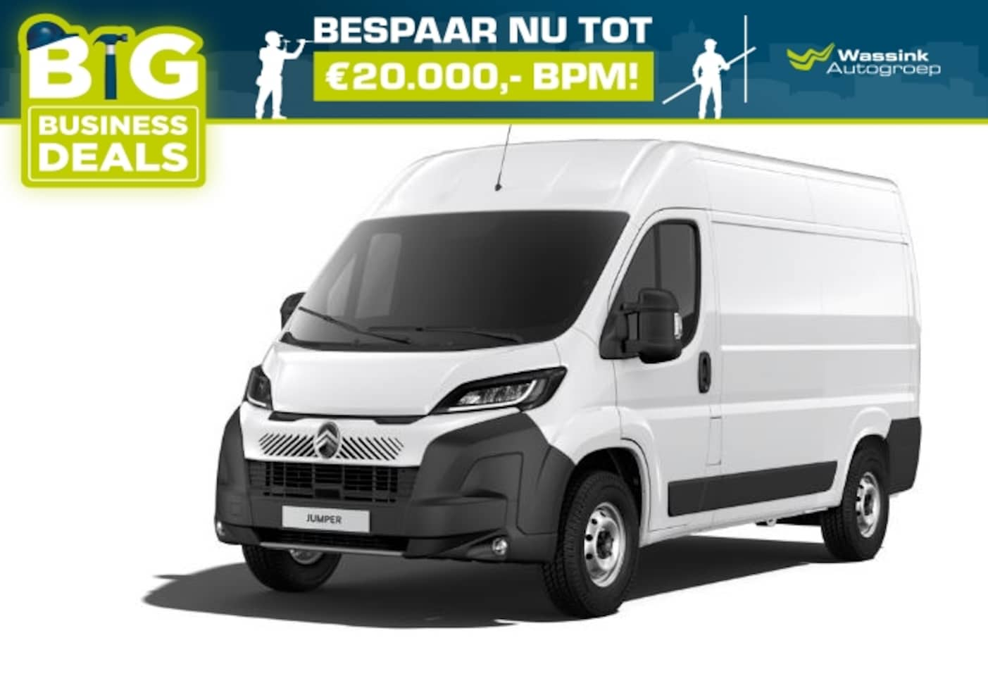 Citroën Jumper - GB 2.2 BlueHDi 140pk S&S L2H2 35 | Pakket Visibility LED | Pakket Techno Plus | Trekhaak - AutoWereld.nl