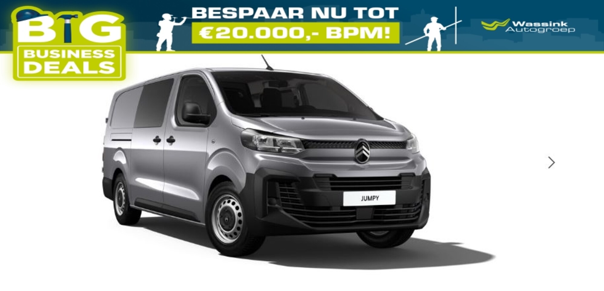 Citroën Jumpy - GBDC XL 2.0 BlueHDi 180PK S&S EAT8 6-zits verhoogd laadvermogen Club | Verhoogd laadvermog - AutoWereld.nl