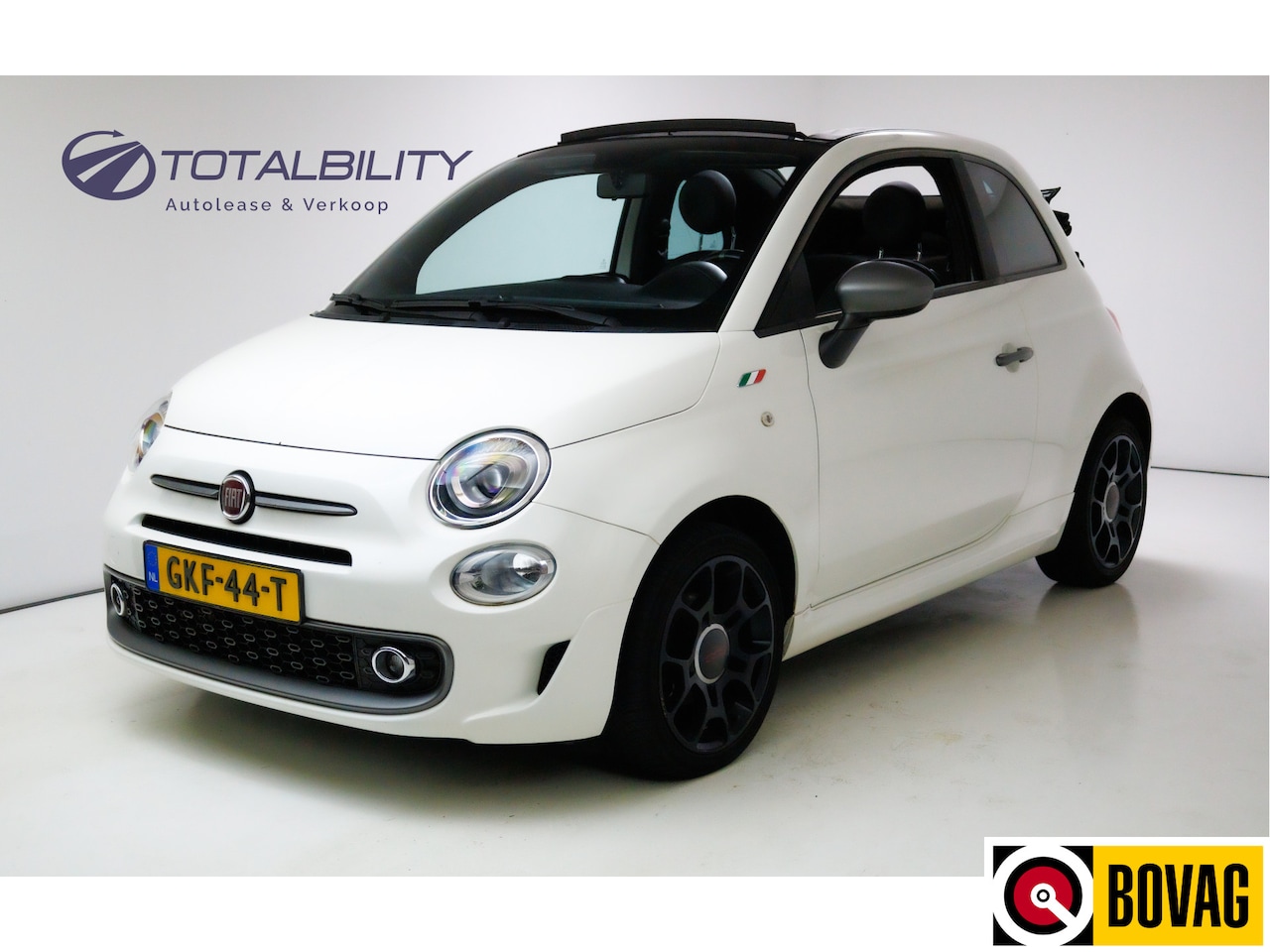 Fiat 500 C - 0.9 TwinAir Turbo Sport Cabriolet Cruise, Climate-control, Half leder, All-season - AutoWereld.nl