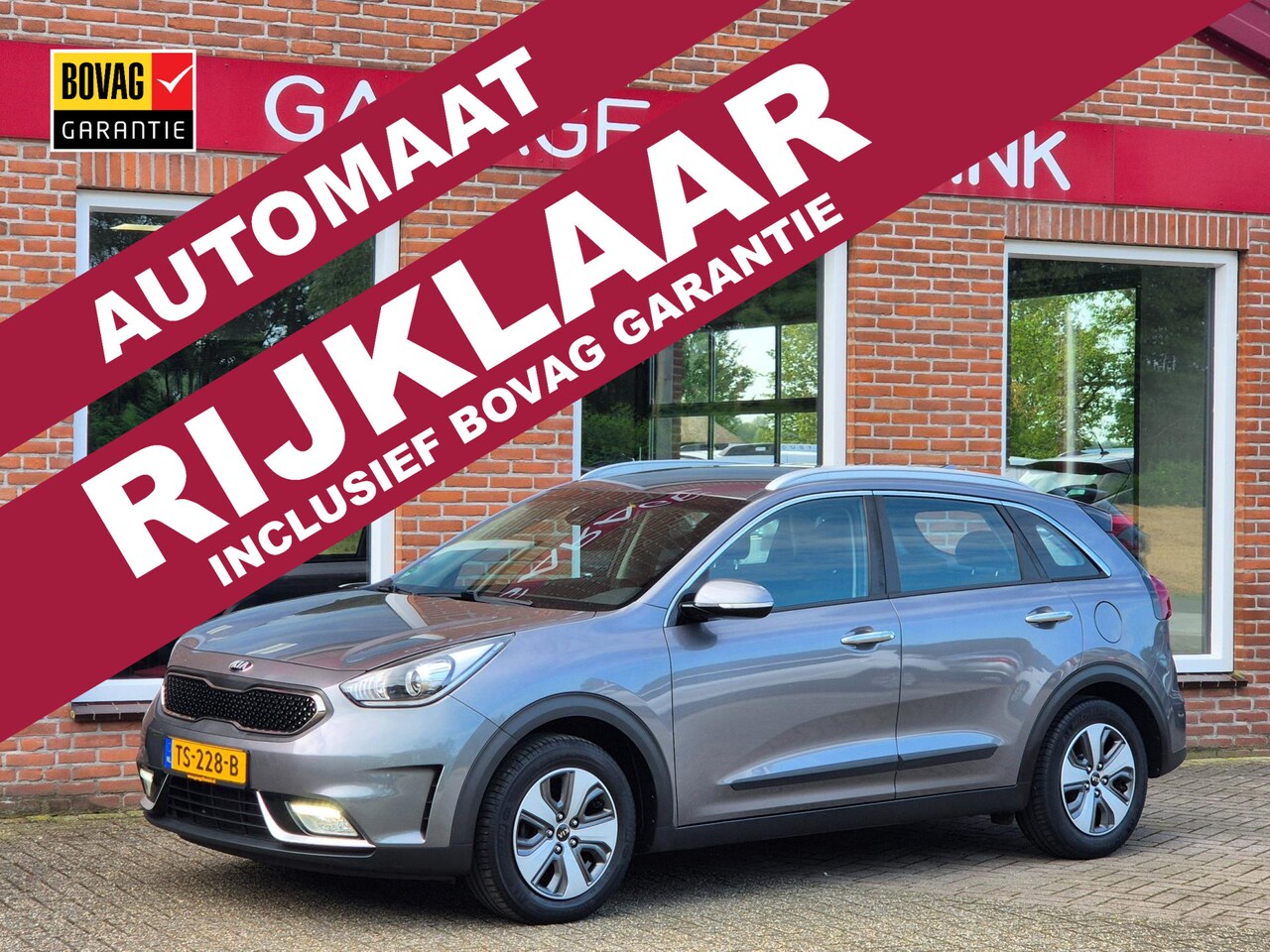 Kia Niro - 1.6 GDi Hybrid DynamicLine 105PK 5drs AUTOMAAT clima, cruise, navi, camera, carplay, trekh - AutoWereld.nl