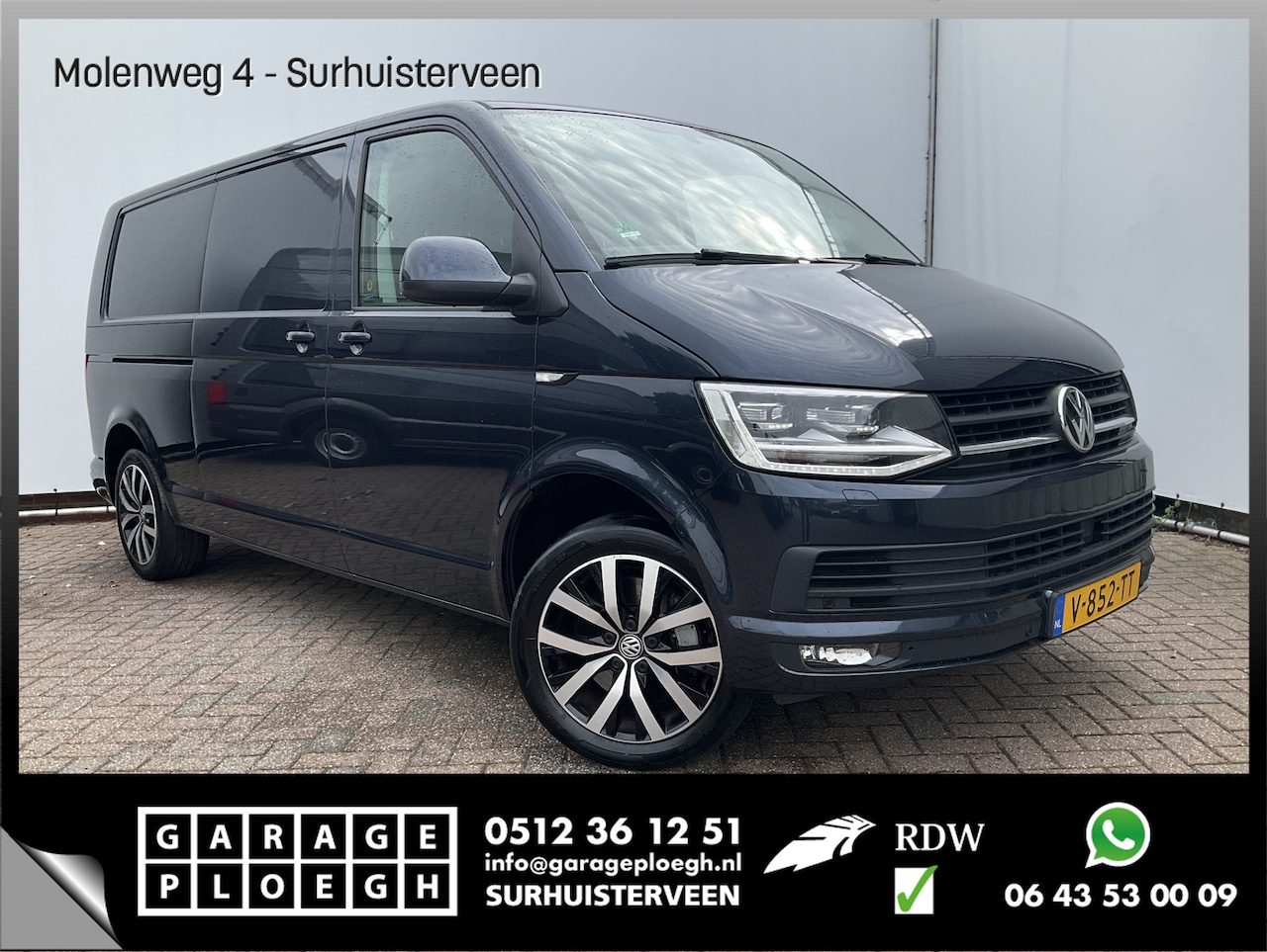 Volkswagen Transporter - 2.0 TDI 204pk Aut7 L2H1 Highline Leer Trekhaak Lang 3-Persoons Adapt.Cruise - AutoWereld.nl