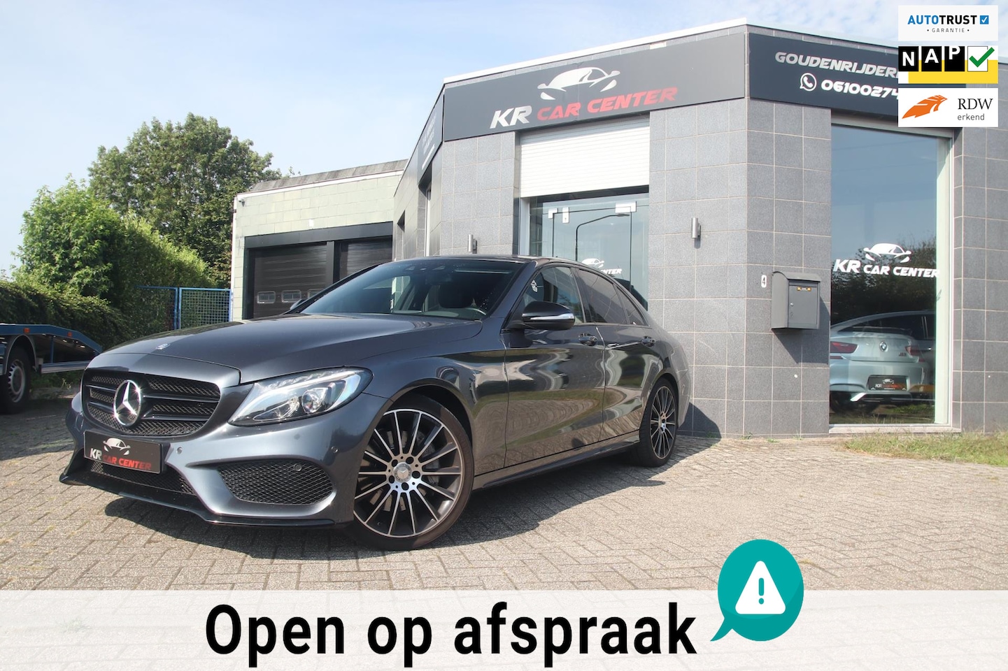 Mercedes-Benz C-klasse - 250 AMG HUD-BURMESTER-LEDER-TREKHAAK - AutoWereld.nl