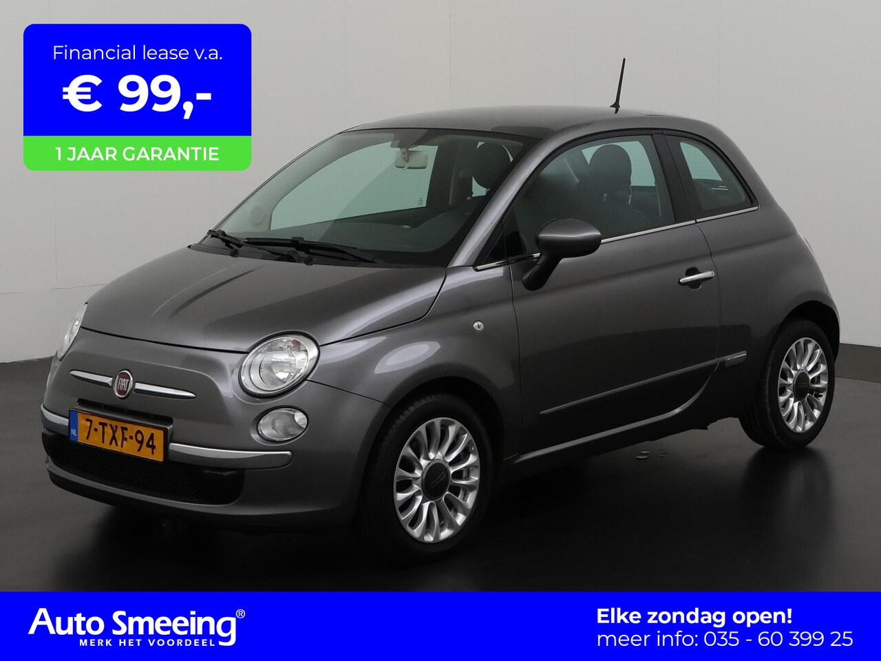 Fiat 500 - 0.9 TwinAir Turbo Lounge | Panoramadak | Zondag Open! - AutoWereld.nl