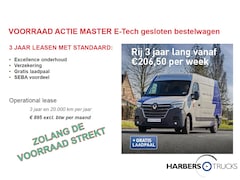 Renault Master E-Tech - L3H2, Z.E. 3100kg Zero Emissie, Stadscentra