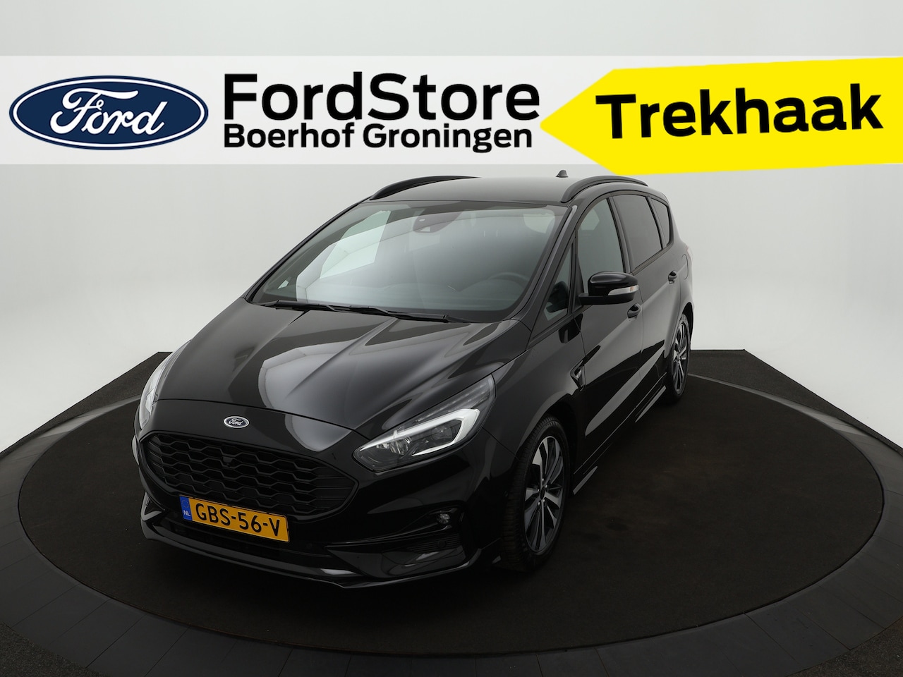 Ford S-Max - 2.5 Hybrid 190 pk ST Line Trekhaak | Adapt. cruise I Leder | El. verst. stoel + geh. | Cam - AutoWereld.nl