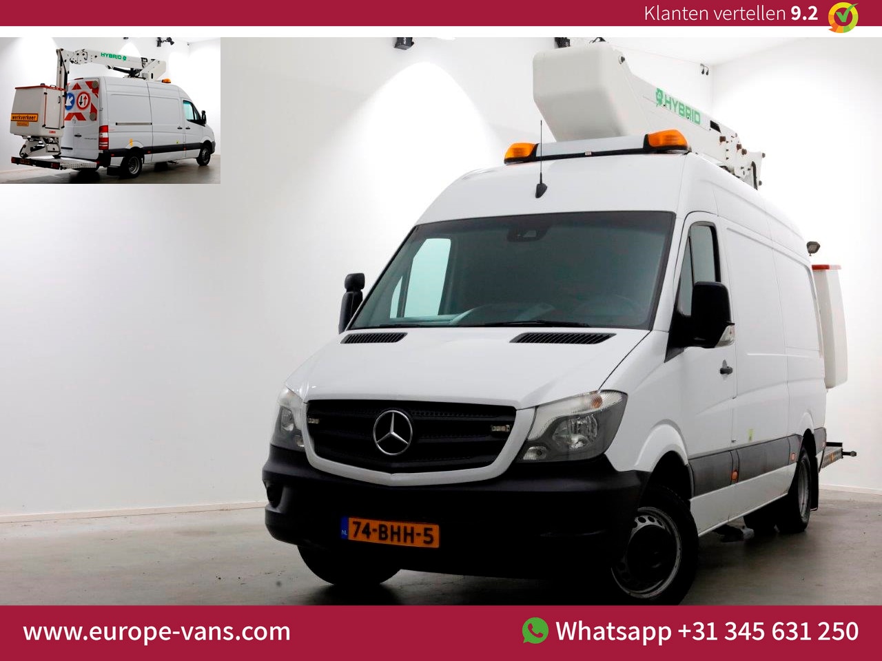 Mercedes-Benz Sprinter - 516 CDI 163pk Euro6 L2H2 Hoogwerker werkhoogte 17meter PTO 06-2016 - AutoWereld.nl