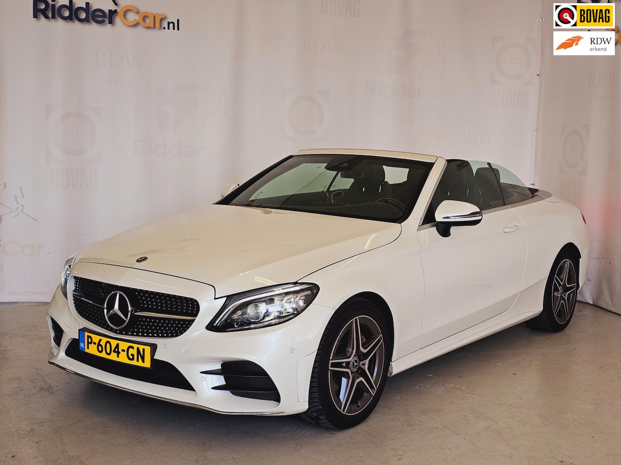 Mercedes-Benz C-klasse Cabrio - 180 Premium Plus AMG|GARANTIE|CABRIO|NAVI|LED|PARK CAM|STOELVERW - AutoWereld.nl