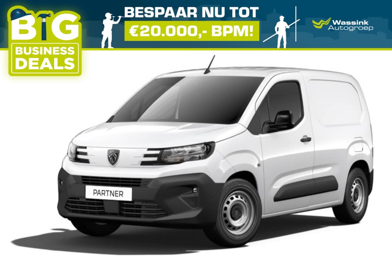 Peugeot Partner - 1.5 BlueHDi 100pk Lengte 1 | Pakket Comfort Connect | Houten Laadvloer en zijwand bekledin - AutoWereld.nl