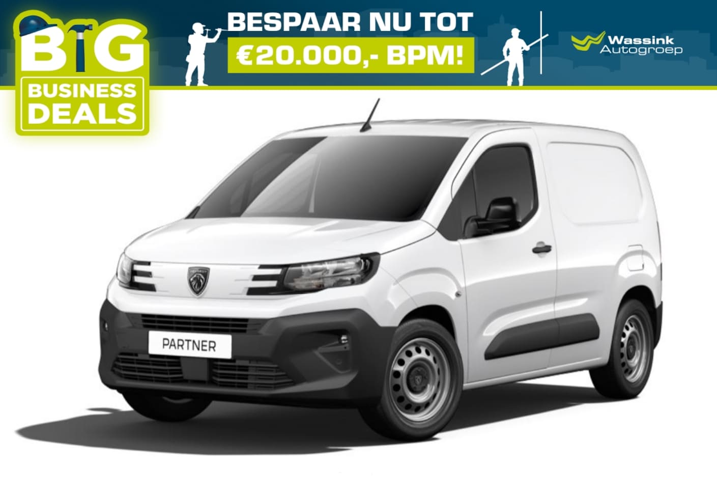 Peugeot Partner - 1.5 BlueHDi 130pk Lengte 1 1000KG Automaat | Winter Pakket | Houten Laadvloer en zijwand b - AutoWereld.nl