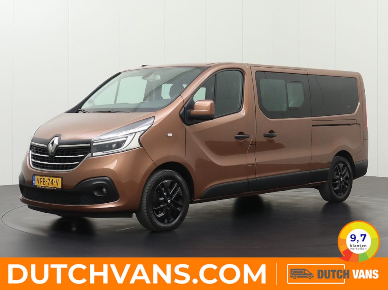 Renault Trafic - 2.0DCi 170PK Automaat Dubbele Cabine Exclusive | 2xSchuifdeur | Navigatie | Camera |" Crui - AutoWereld.nl