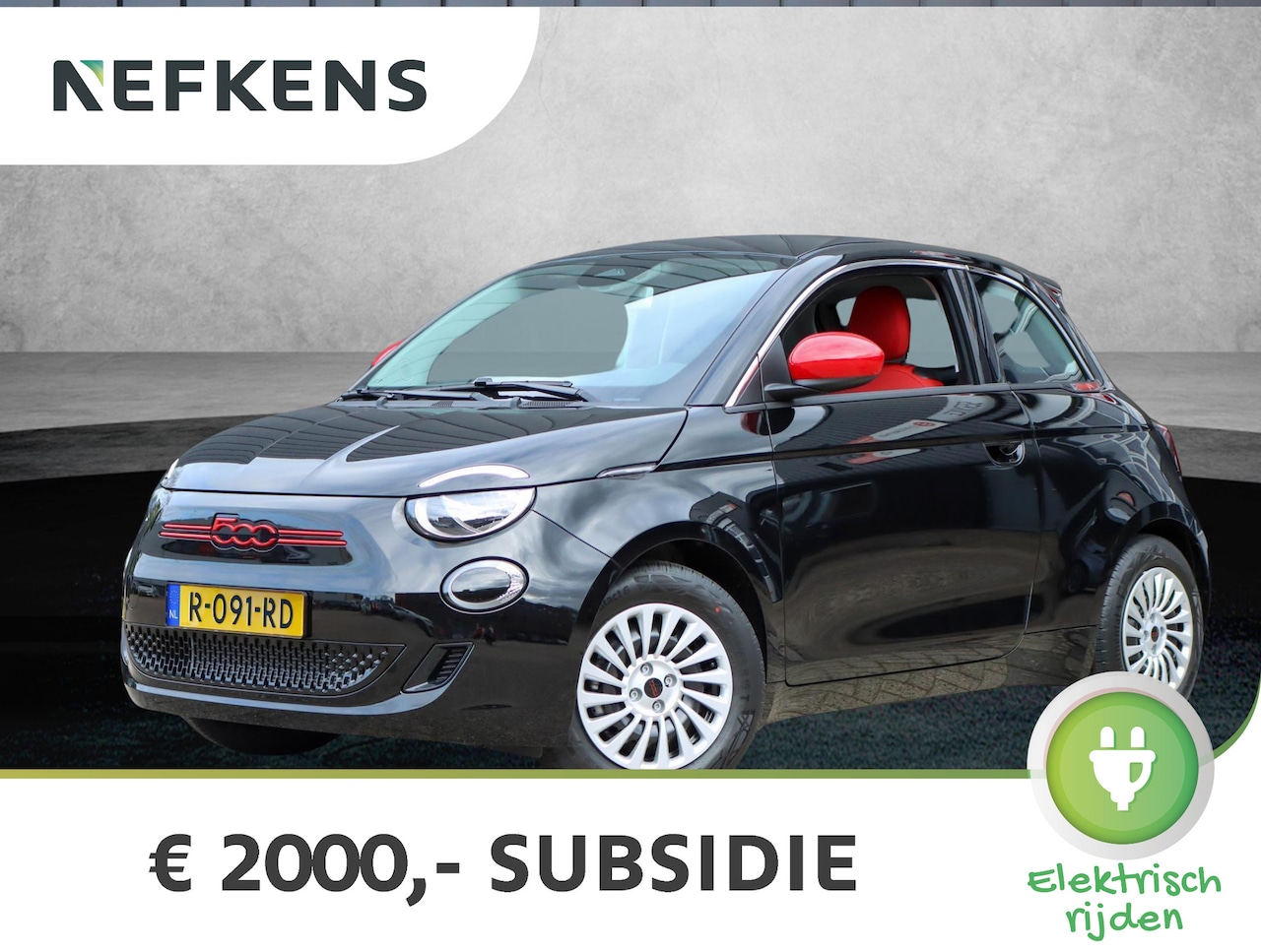 Fiat 500e - RED 42 kWh 3-fase (Direct rijden/Isofix/AppleCarPlay/Climate) - AutoWereld.nl