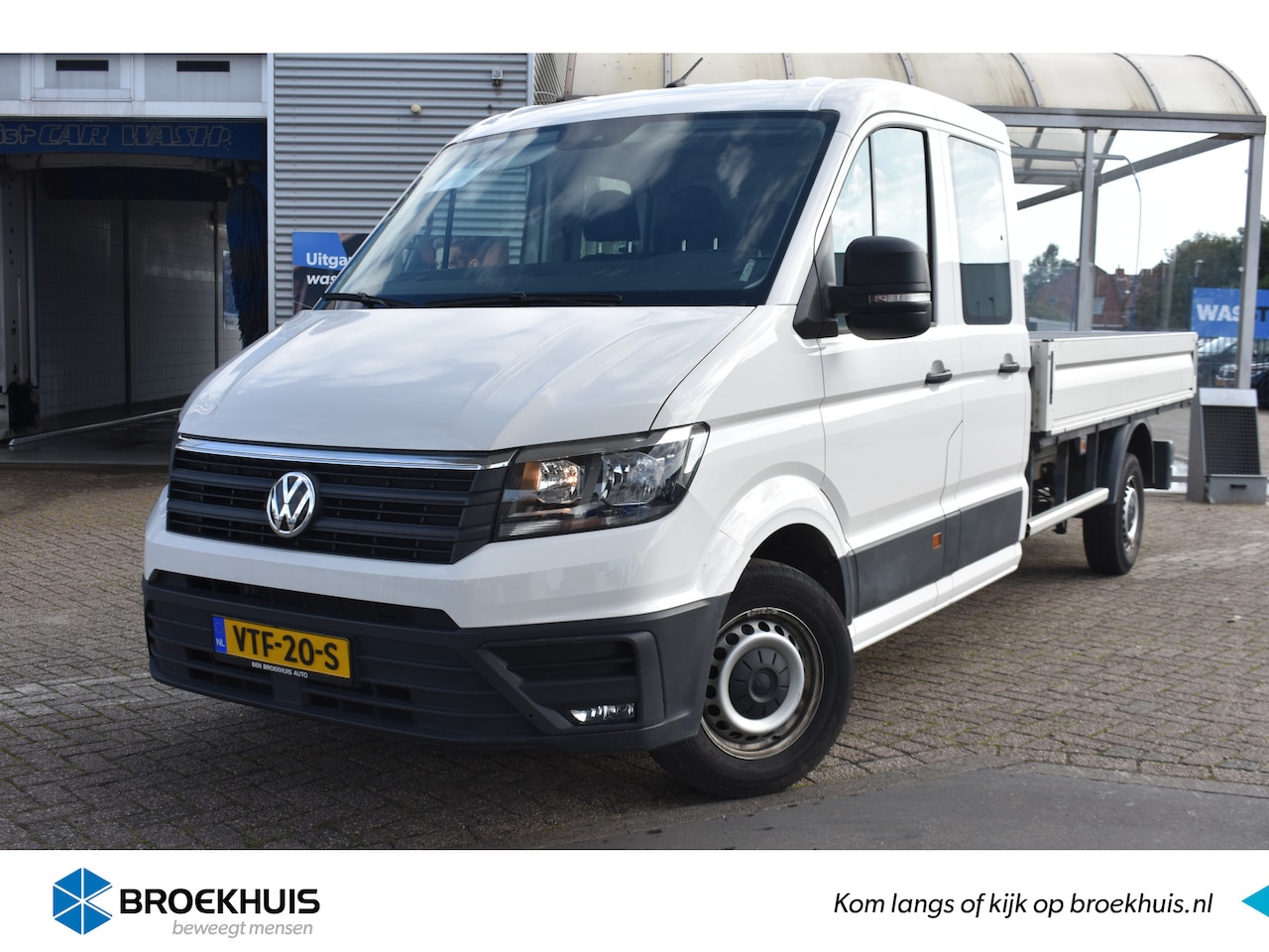 Volkswagen Crafter - 2.0 TDI 140PK L4 DC Highline Pick Up 7PERSOONS | NAVIGATIE | AIRCO | CRUISE CONTROL - AutoWereld.nl