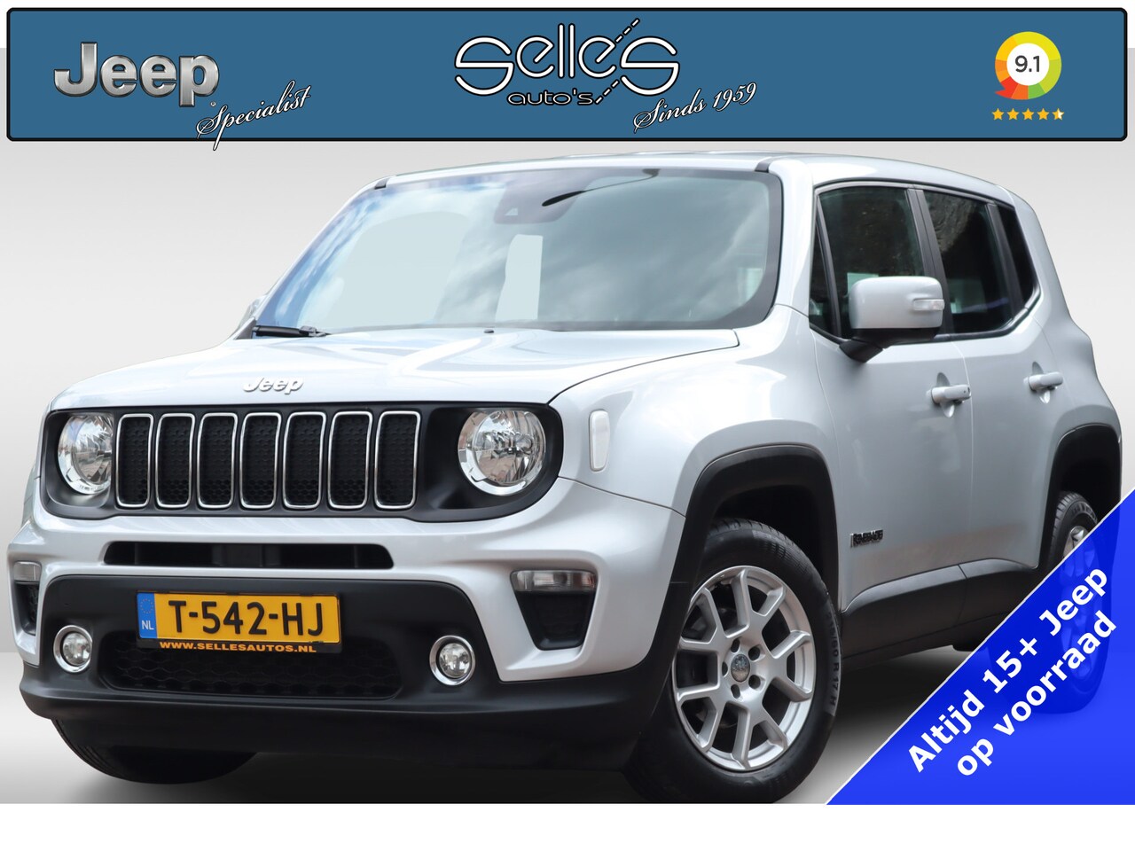 Jeep Renegade - 1.0T Longitude | Keyless | DAB Radio | Android Auto | Apple Carplay | Reservewiel - AutoWereld.nl