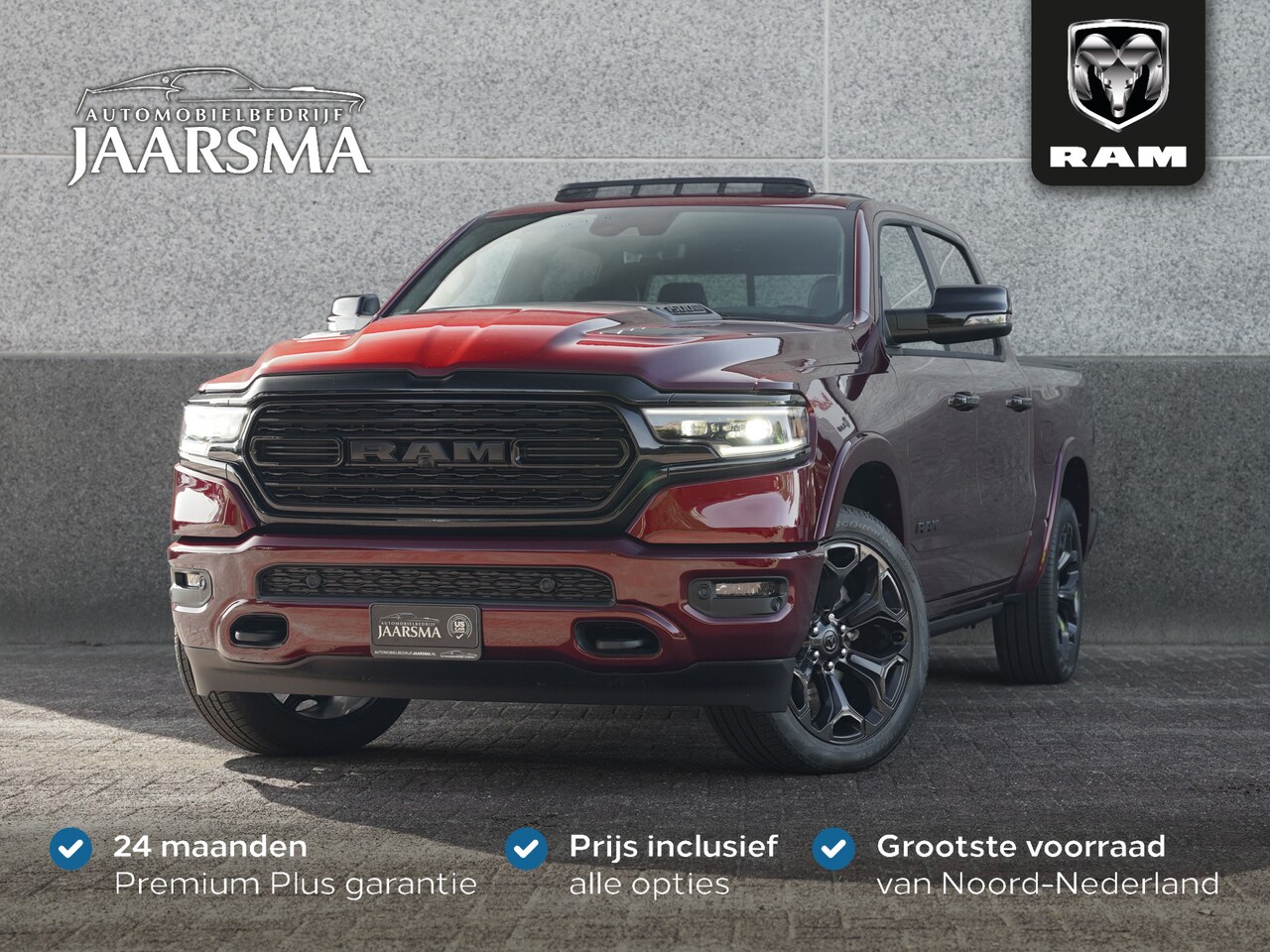 Dodge Ram 1500 - 5.7 V8 4x4 Crew Cab Limited Night |Digitaal Cluster |Luchtvering |Head-up Display |Rijklaa - AutoWereld.nl