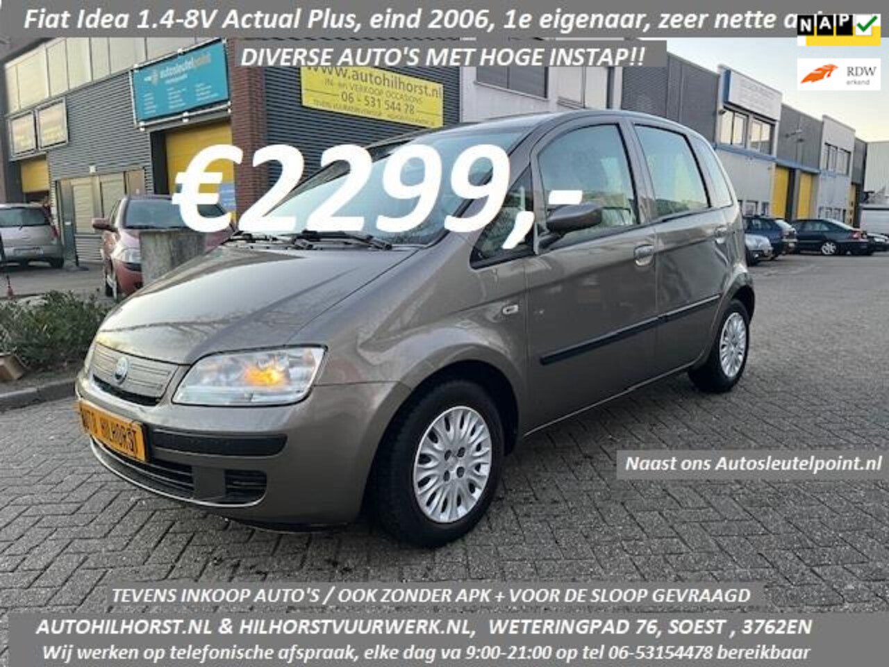 Fiat Idea - 1.4-8V Actual Plus 1.4-8V Actual Plus , nette auto, rechstreeks van daeler - AutoWereld.nl