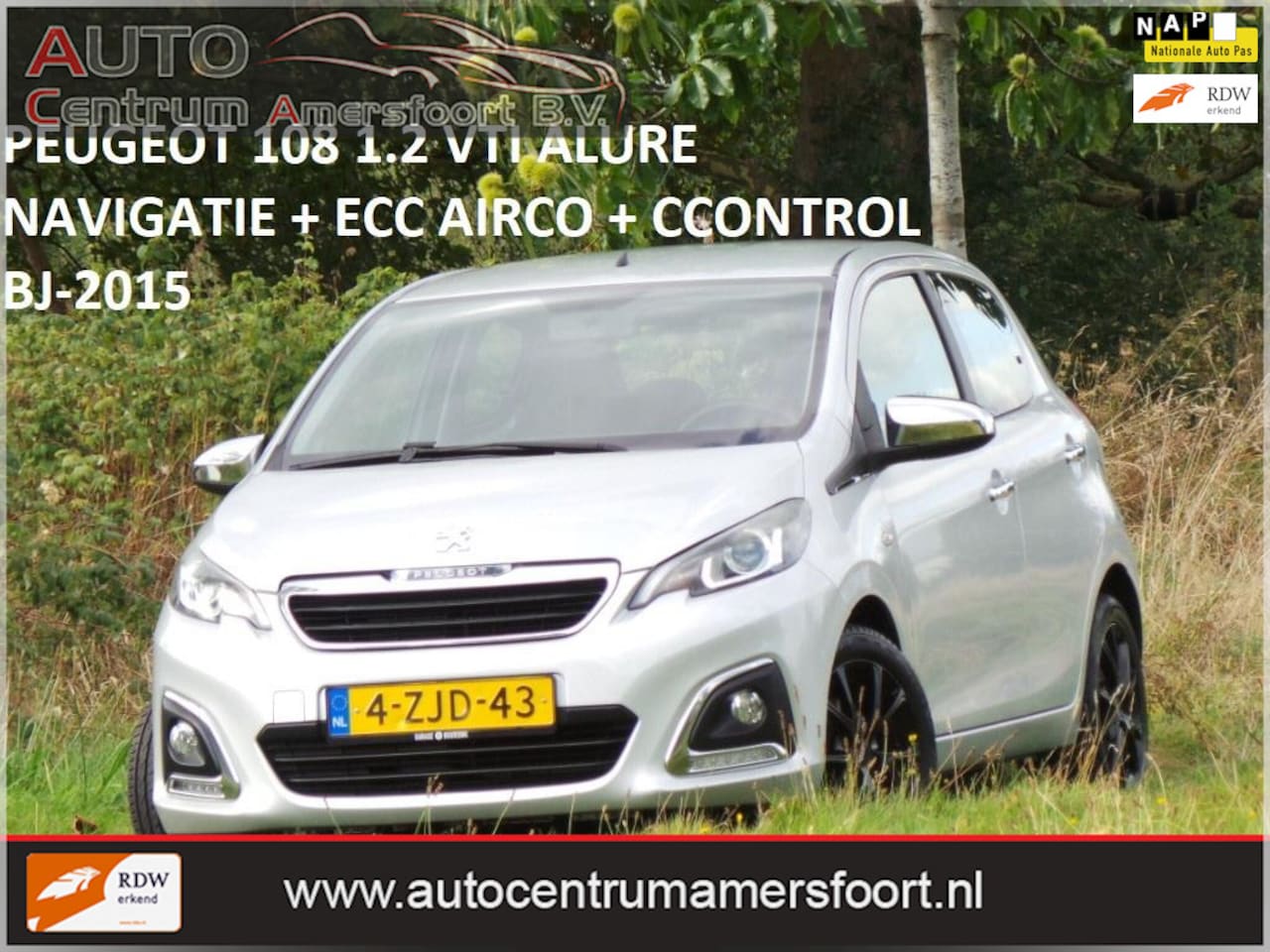 Peugeot 108 - 1.2 VTi Allure 1.2 VTi Allure ( INRUIL MOGELIJK ) - AutoWereld.nl