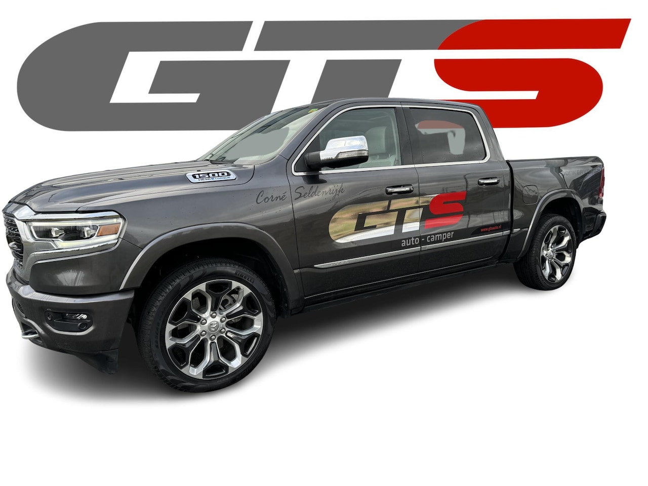 Dodge Ram 1500 - 5.7 V8 4x4 Crew Cab Limited 10y + Fifthwheel Alu oplegger Autotransporter 5300 kg tech laa - AutoWereld.nl