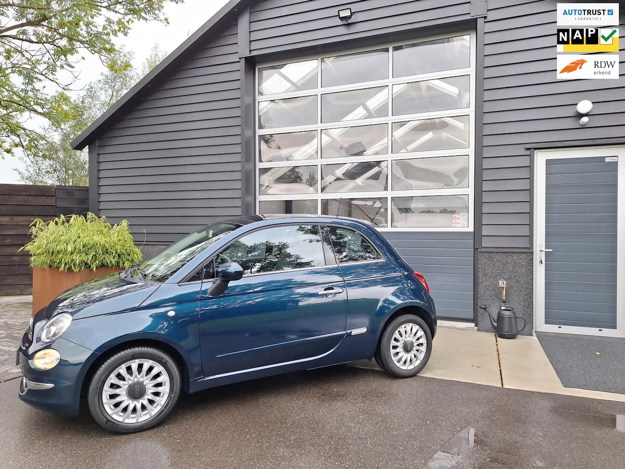 Fiat 500 - 0.9 TwinAir Turbo Lounge 1e Eig. BTW-Auto, Panoramadak, Navigatie-Full-Map, Airco, Cruise- - AutoWereld.nl