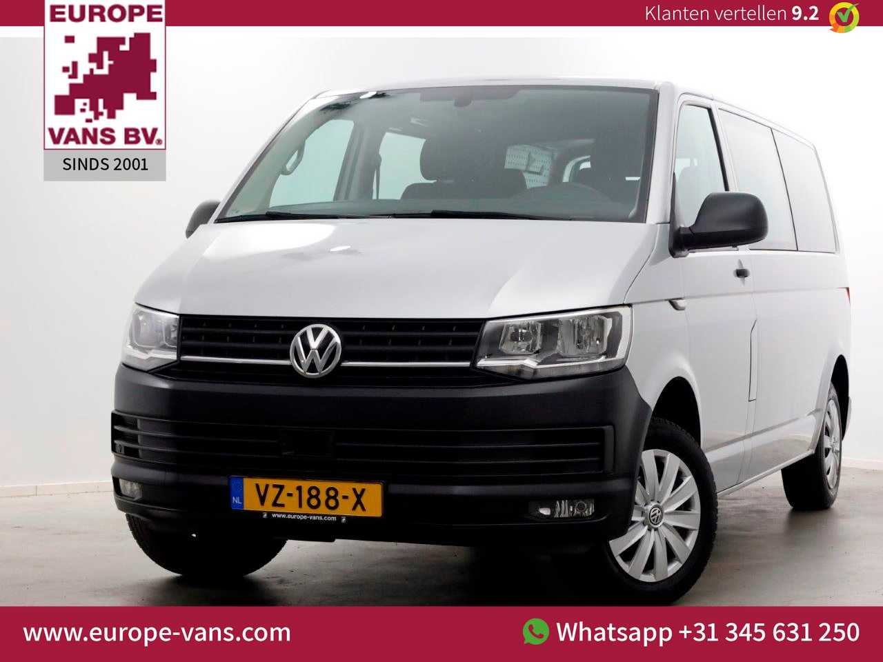 Volkswagen Transporter - T6 2.0 TDI 150pk E6 Lang D.C. DSG-Automaat Navi/ACC/Inrichting 10-2016 - AutoWereld.nl