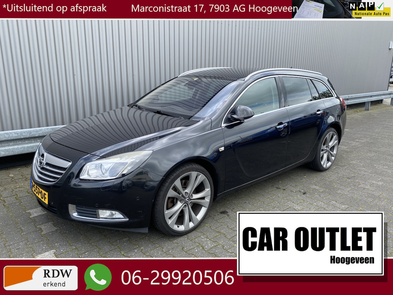 Opel Insignia Sports Tourer - 2.8 T Sport 4x4 AUTOMAAT, Leer, Navi, CC, PDC, Infinity Audio, LM, nw. APK – Inruil Mogeli - AutoWereld.nl