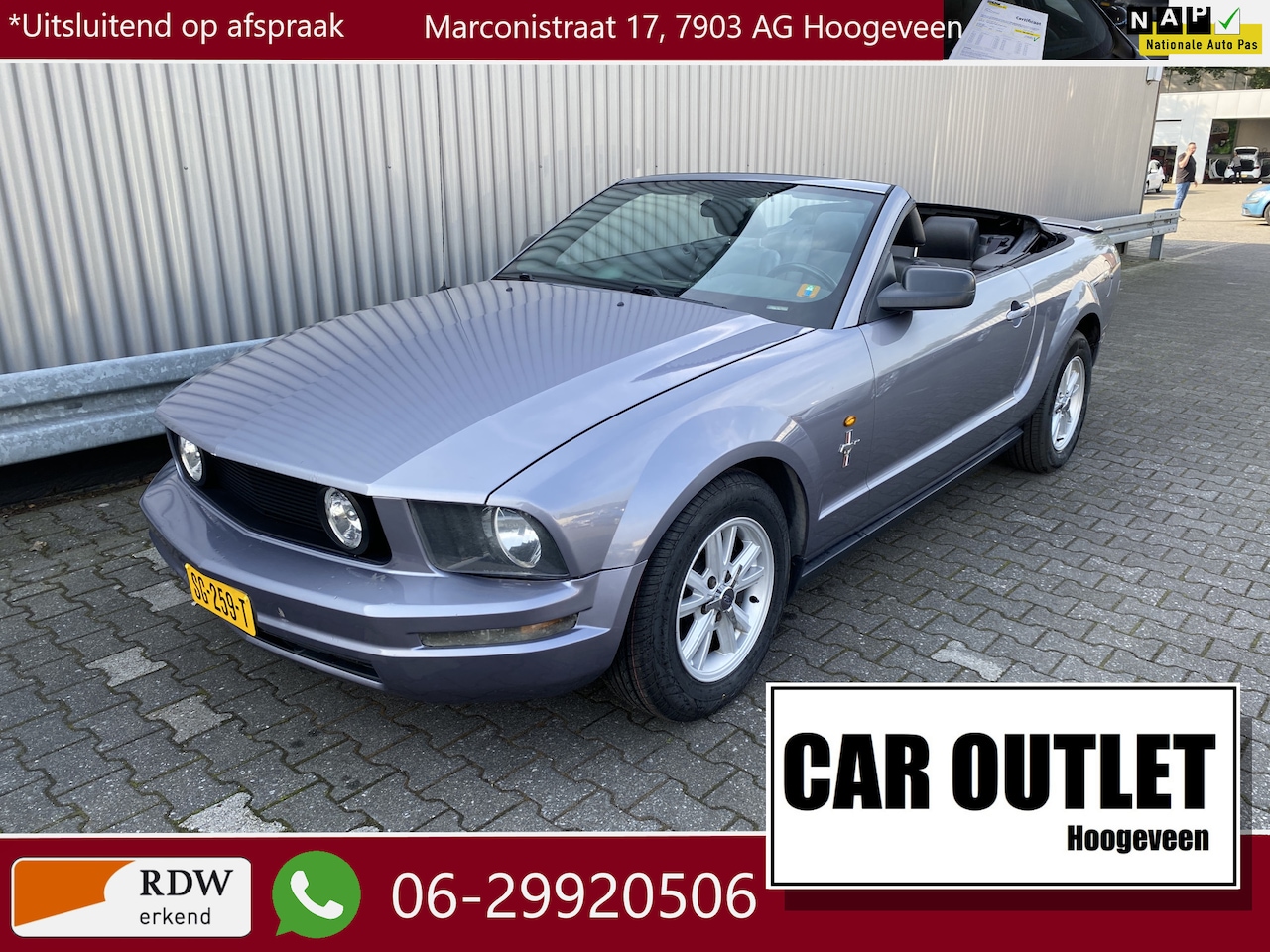 Ford Mustang - V6 DELUXE AUTOMAAT, Leer, A/C, CC, CAM, Pioneer Audio, nw. APK – Inruil Mogelijk – - AutoWereld.nl