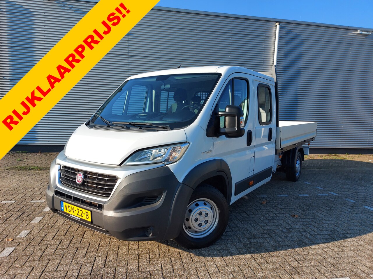 Fiat Ducato - 35H 2.3 MultiJet L3H1 DC 6 Zitplaatsen,prijs is ex btw, trekhaak, Open laadbak, Pick-up, D - AutoWereld.nl