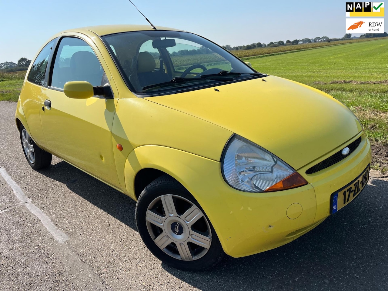 Ford Ka - 1.3 knalgeel! Leder airco - AutoWereld.nl