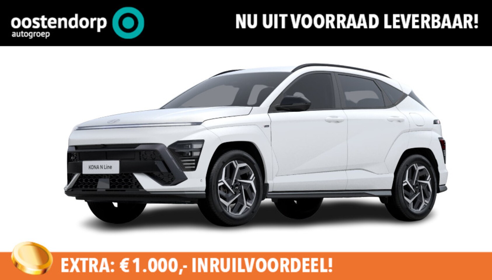 Hyundai Kona - 1.6 GDI HEV N Line | 4.500,- Korting! | Voorraad actie! | Snel leverbaar | - AutoWereld.nl